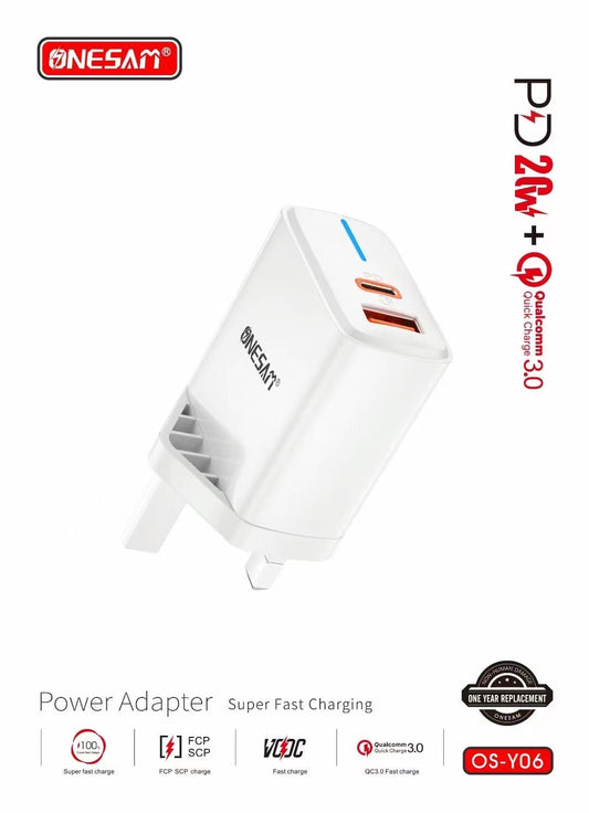 Onesam 20W Power Adapter Super Fast Charging OS-Y06