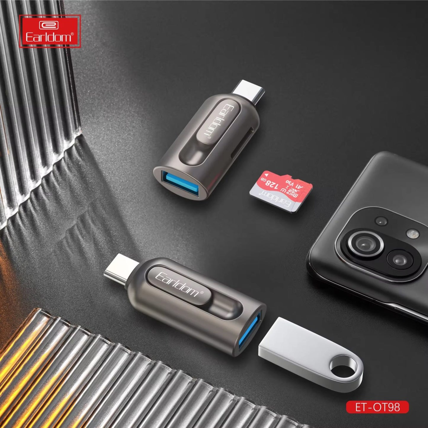 Ealrdom 2in1 OTG + Card Reader OT98