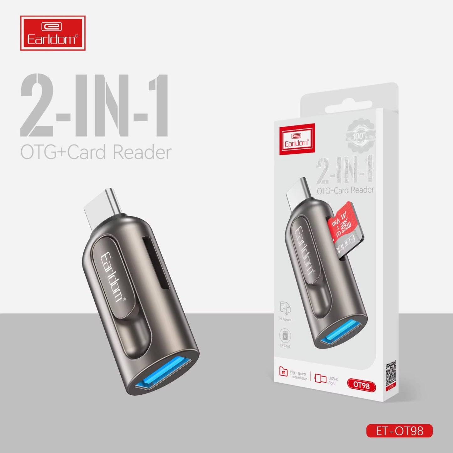 Ealrdom 2in1 OTG + Card Reader OT98