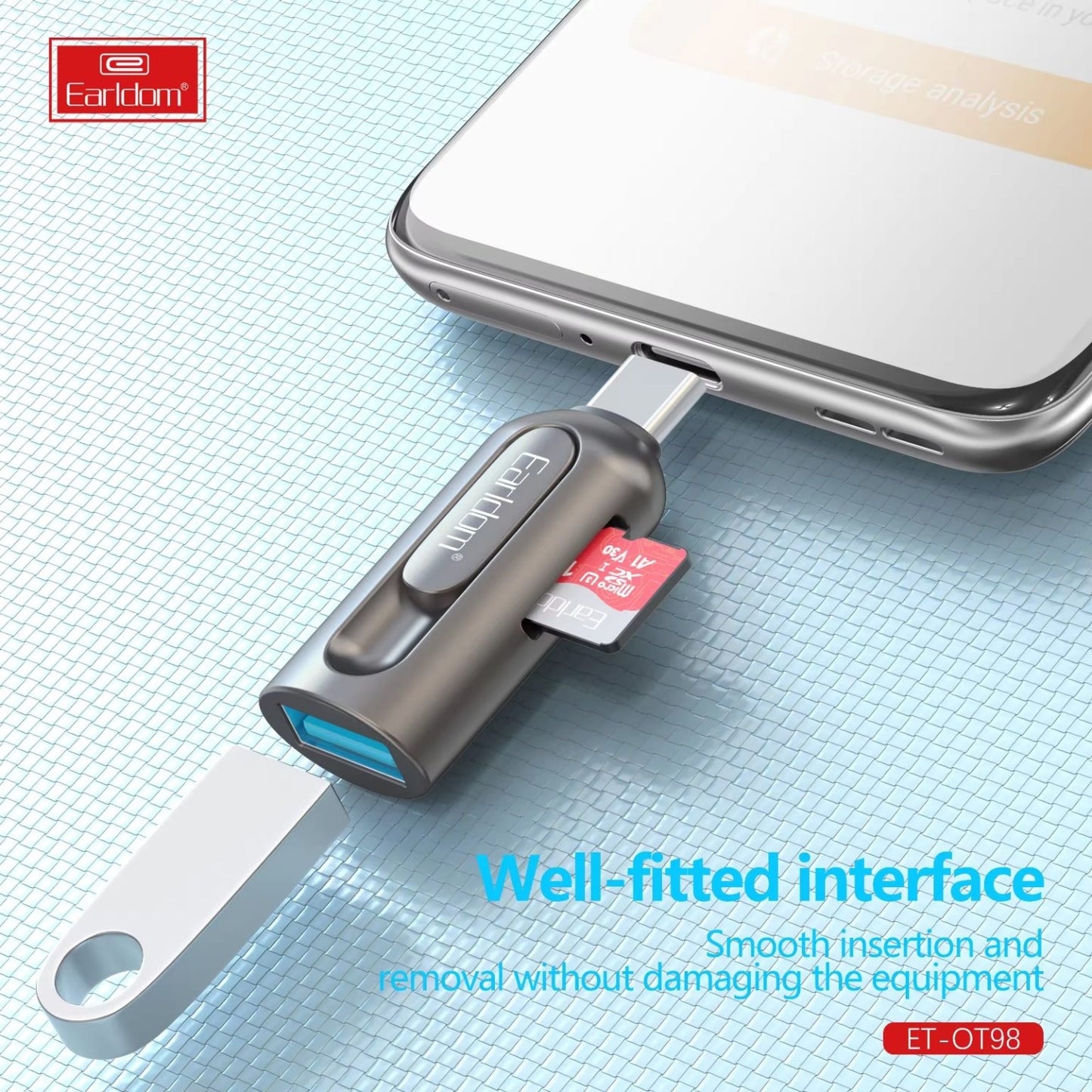 Ealrdom 2in1 OTG + Card Reader OT98