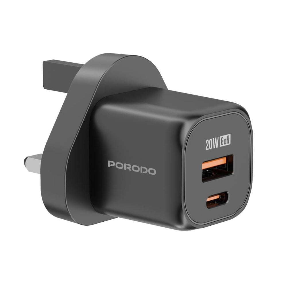 Porodo 20W GaN Dual Port Wall Charger
