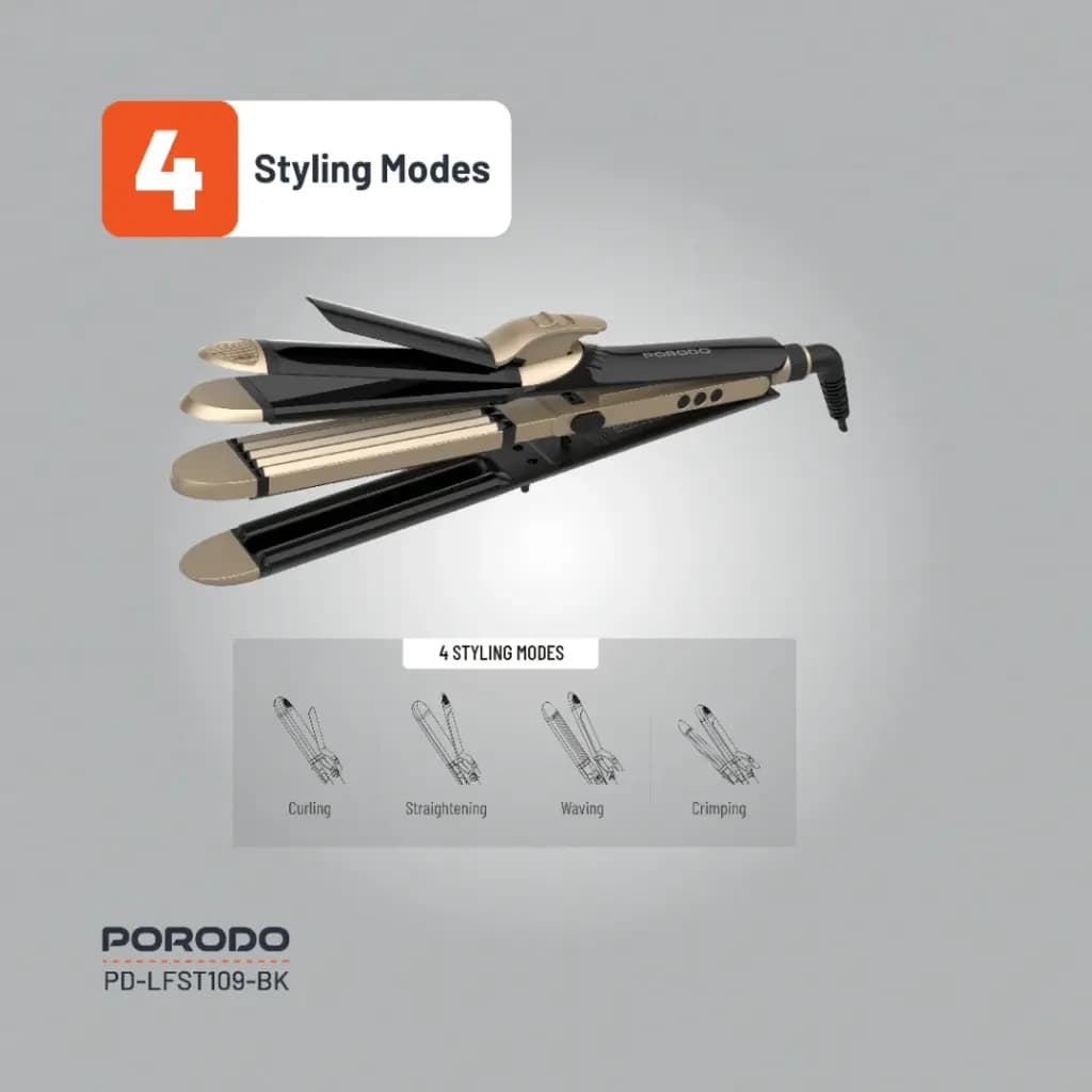 Porodo Lifestyle 4 Style Hair Iron