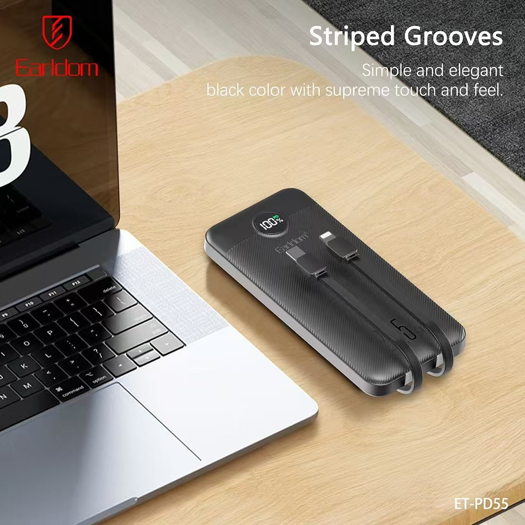 Earldom 22.5W 4in1 10000mAh Power Bank PD55