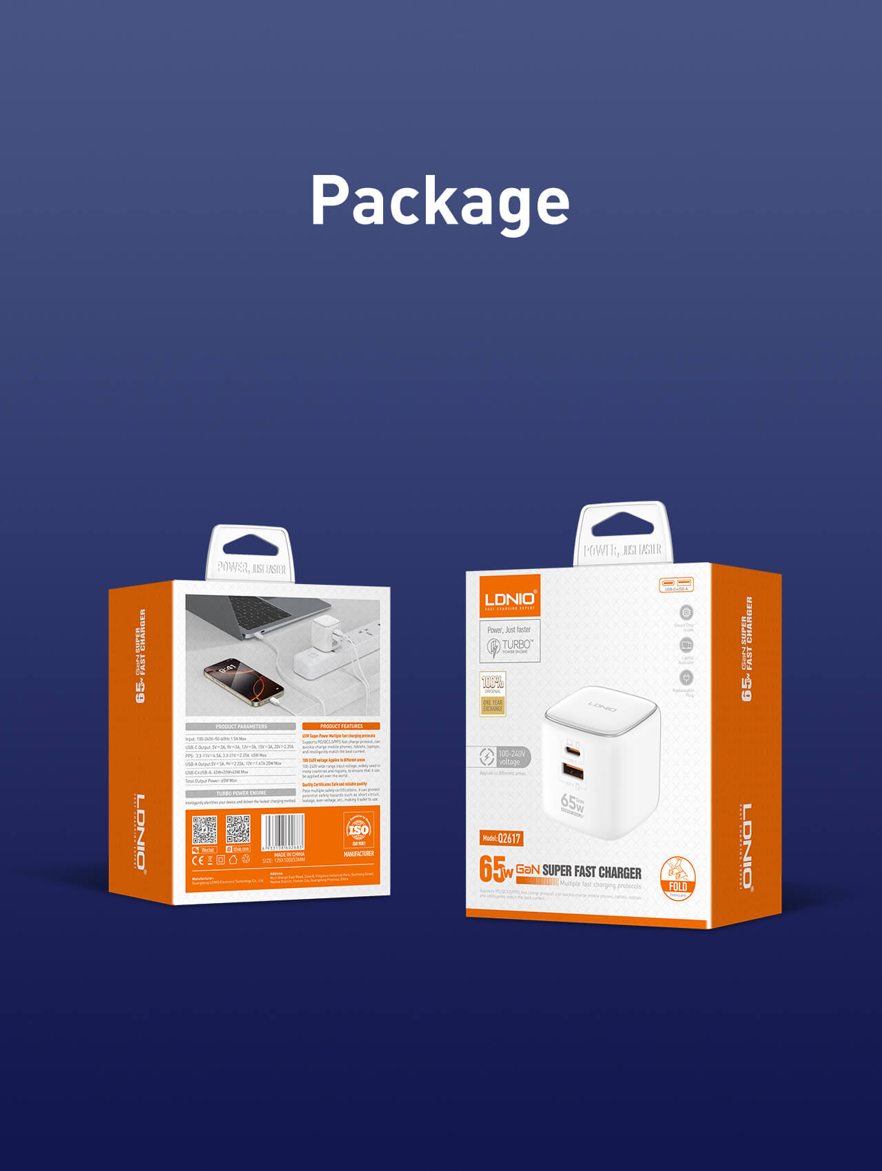 Ldnio 65W GAN Super Fast Charger Q2617