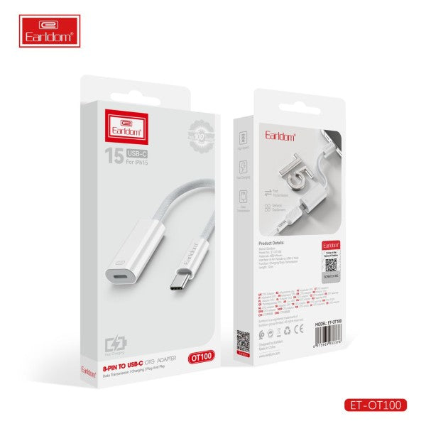 Earldom Adapter from Type-C to Lighting iPhone for charging ET-OT100