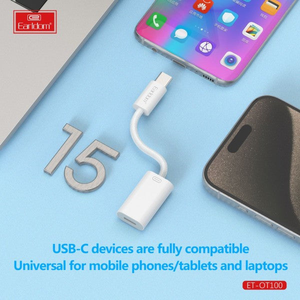 Earldom Adapter from Type-C to Lighting iPhone for charging ET-OT100