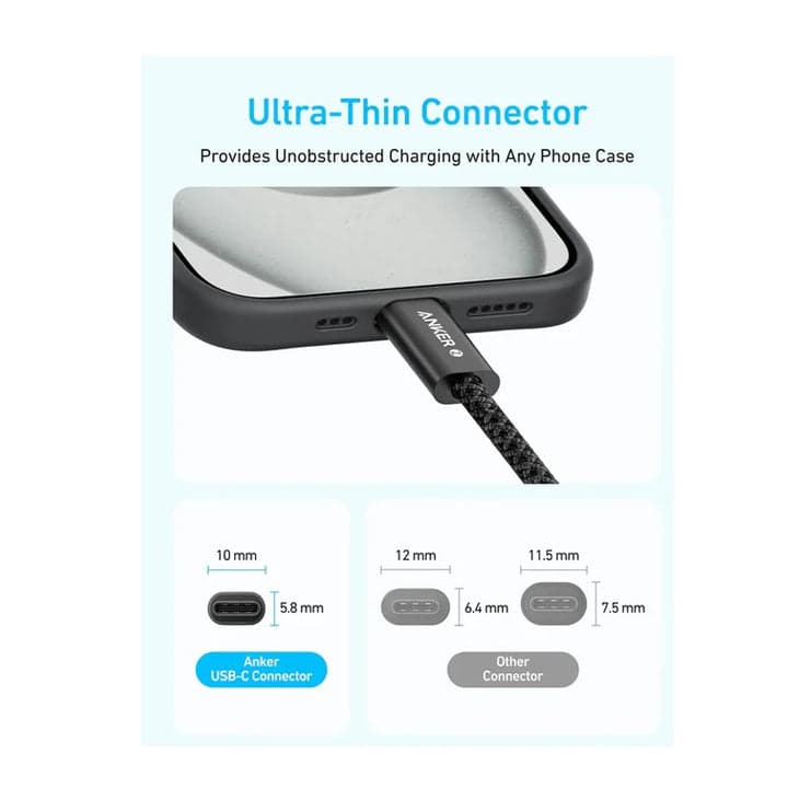 Anker Zolo USB-C to USB-C Cable 240W Braided (1.8m/6ft)
