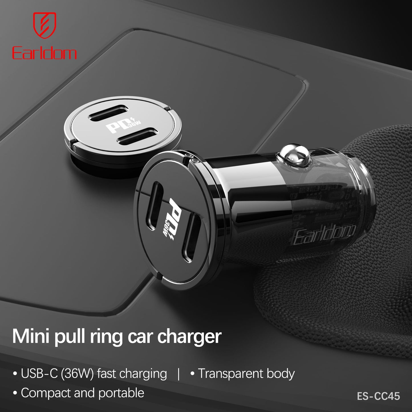 Earldom 36W Dual USB C Car Charger CC45