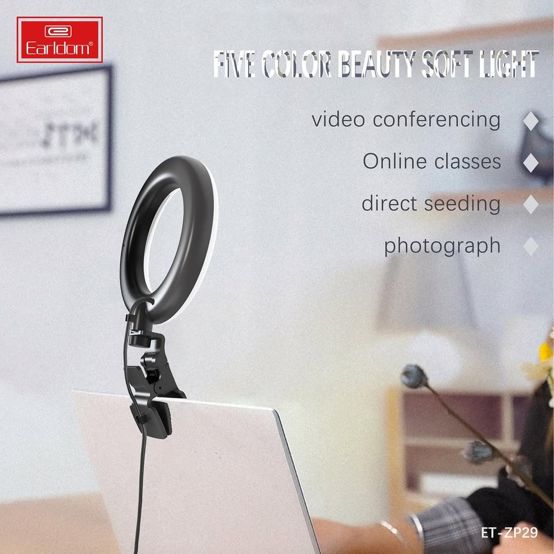 Earldom 2-IN-1 Clip on 5-Inch Multifunctional Ring Light ZP29