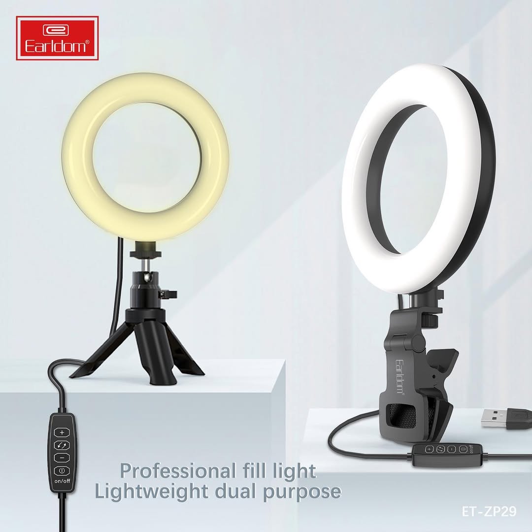 Earldom 2-IN-1 Clip on 5-Inch Multifunctional Ring Light ZP29