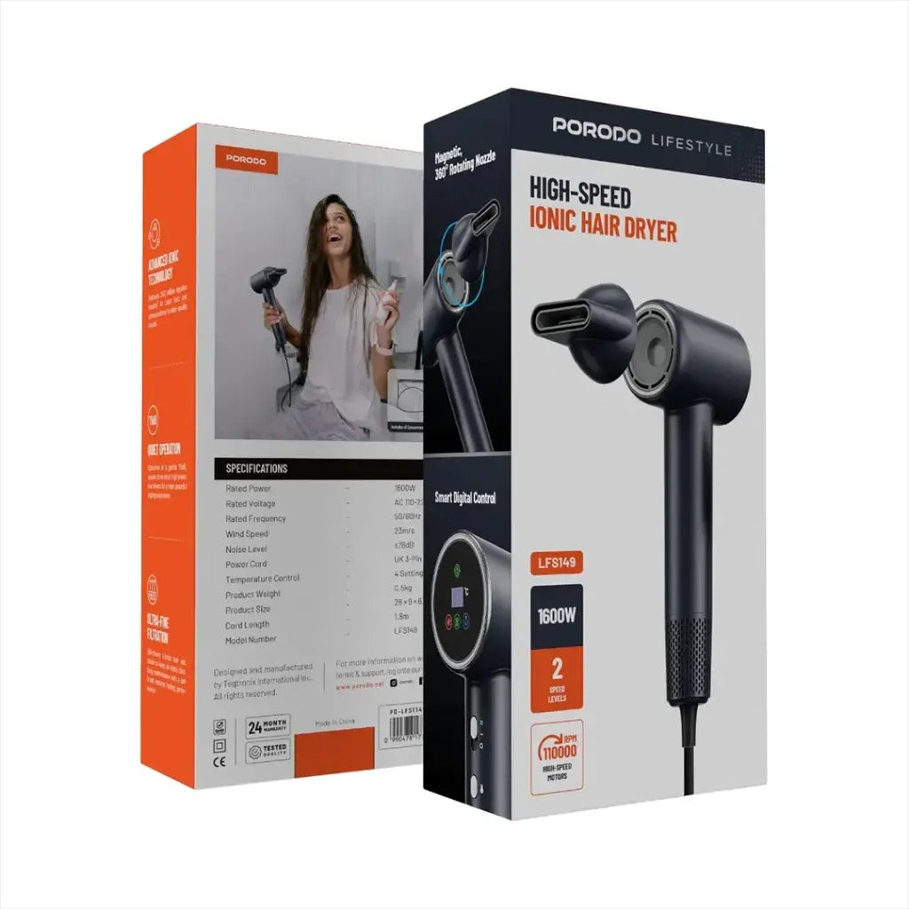 Porodo Lifestyle High-Speed Ionic Hair Dryer