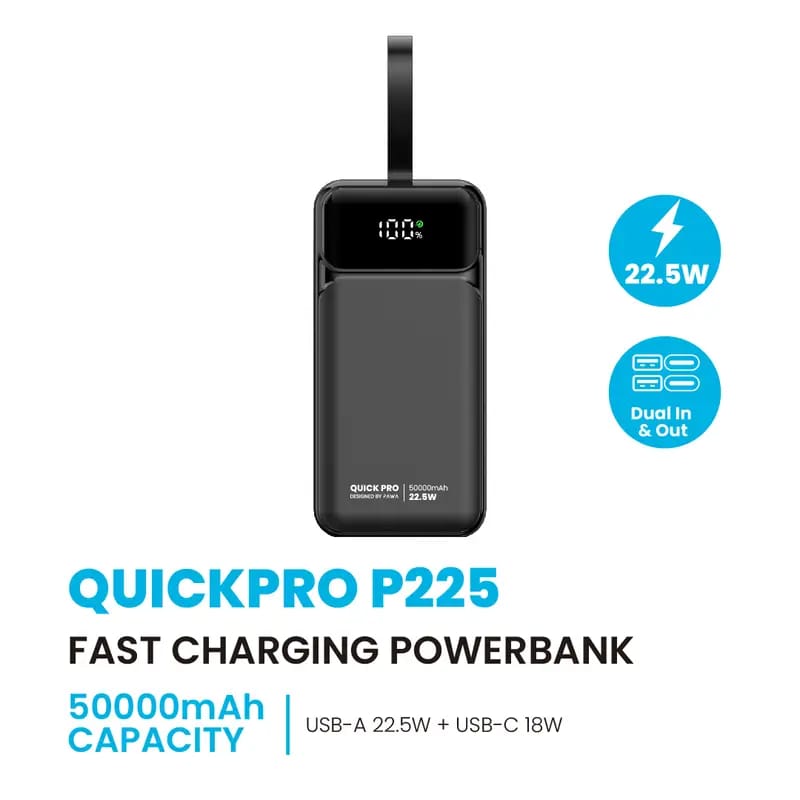 Pawa Quickpro P225 Fast Charging Powerbank 50000mAh