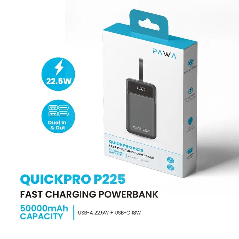 Pawa Quickpro P225 Fast Charging Powerbank 50000mAh