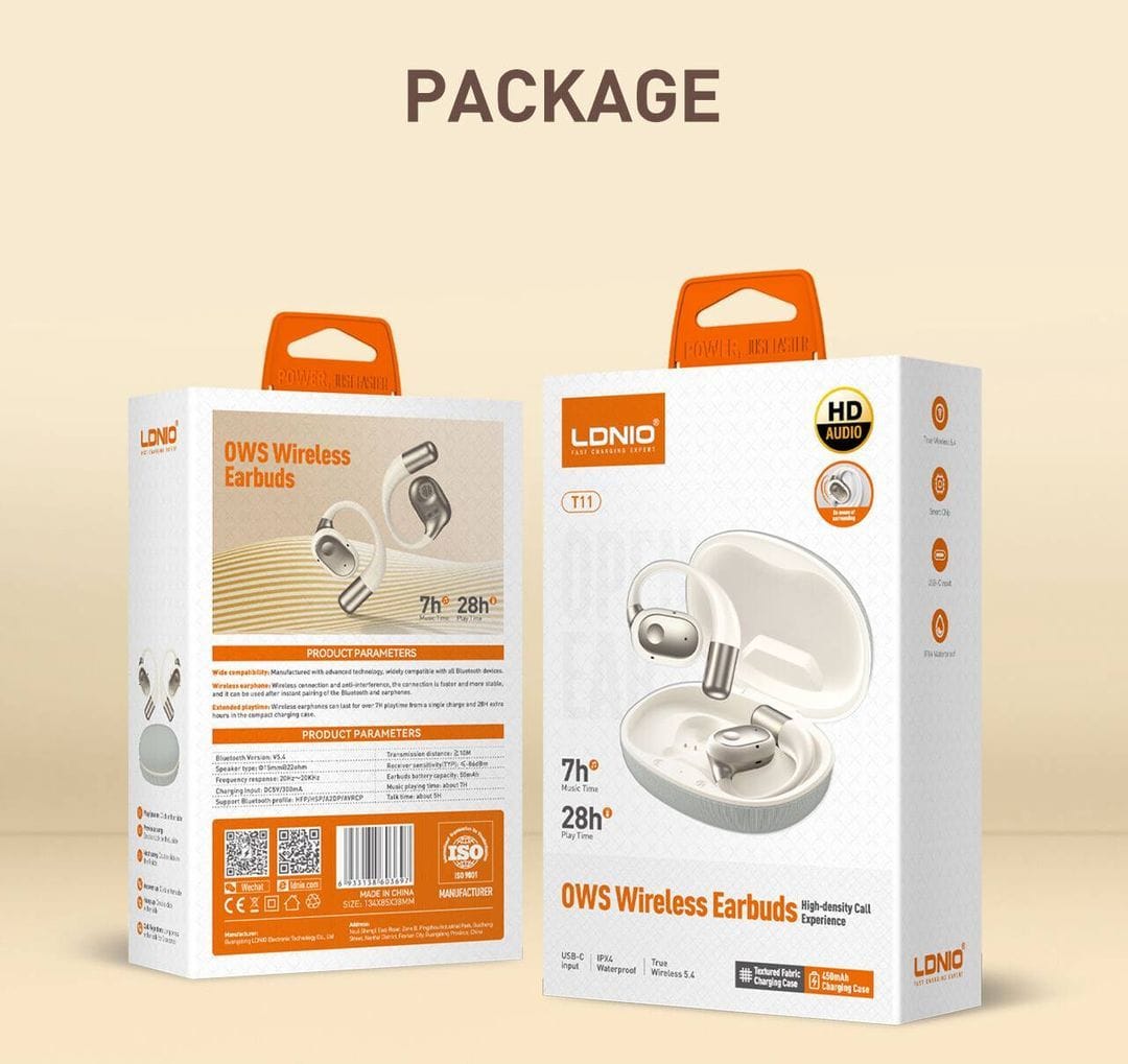 Ldnio OWS Wireless Stereo Bluetooth Earbuds Over-Ear Headphones T11