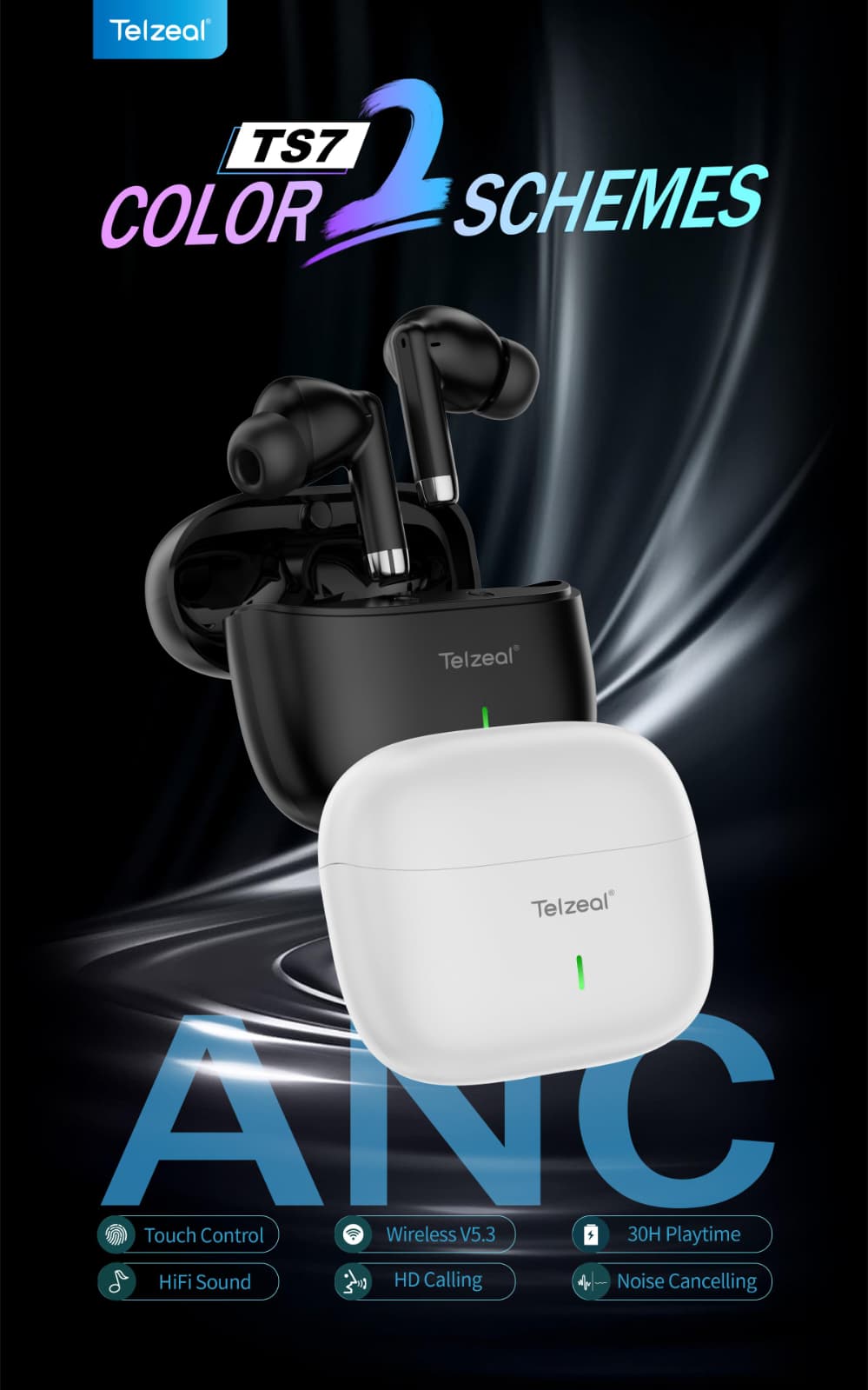 Telzeal Wireless Bluetooth Headphone TS7