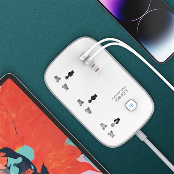 Ldnio 65W Power Extension with 2USB & 2Type-C Port SC3416
