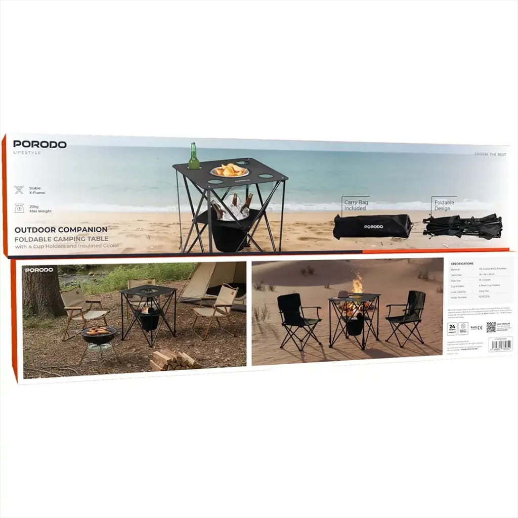 Porodo Lifestyle Outdoor Companion Foldable Camping Table