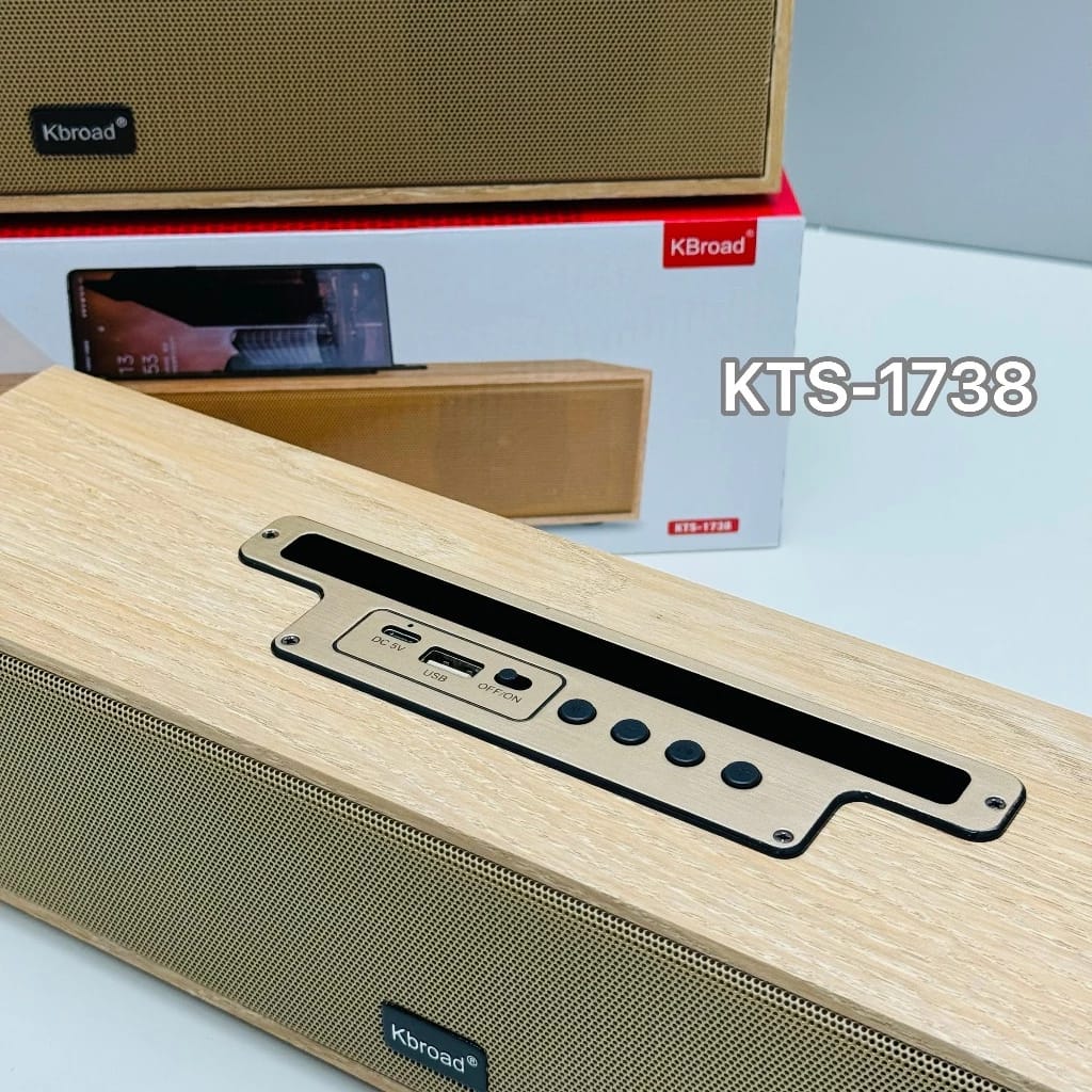 Kbroad Wooden Design Portable Wireless Bluetooth Speaker KTS-1738