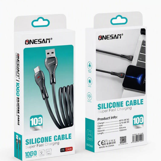 Onesam 100W Silicone Charging Cable USB-A to Type-C CA28