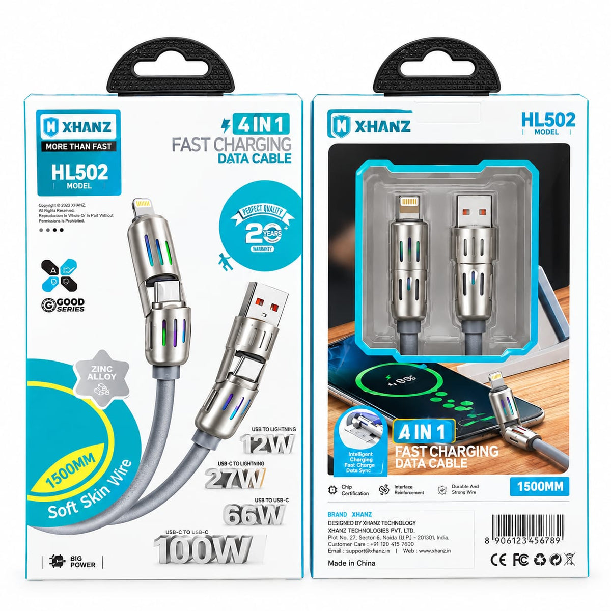 X-HANZ 4-in-1 Fast Charging Cable HL502