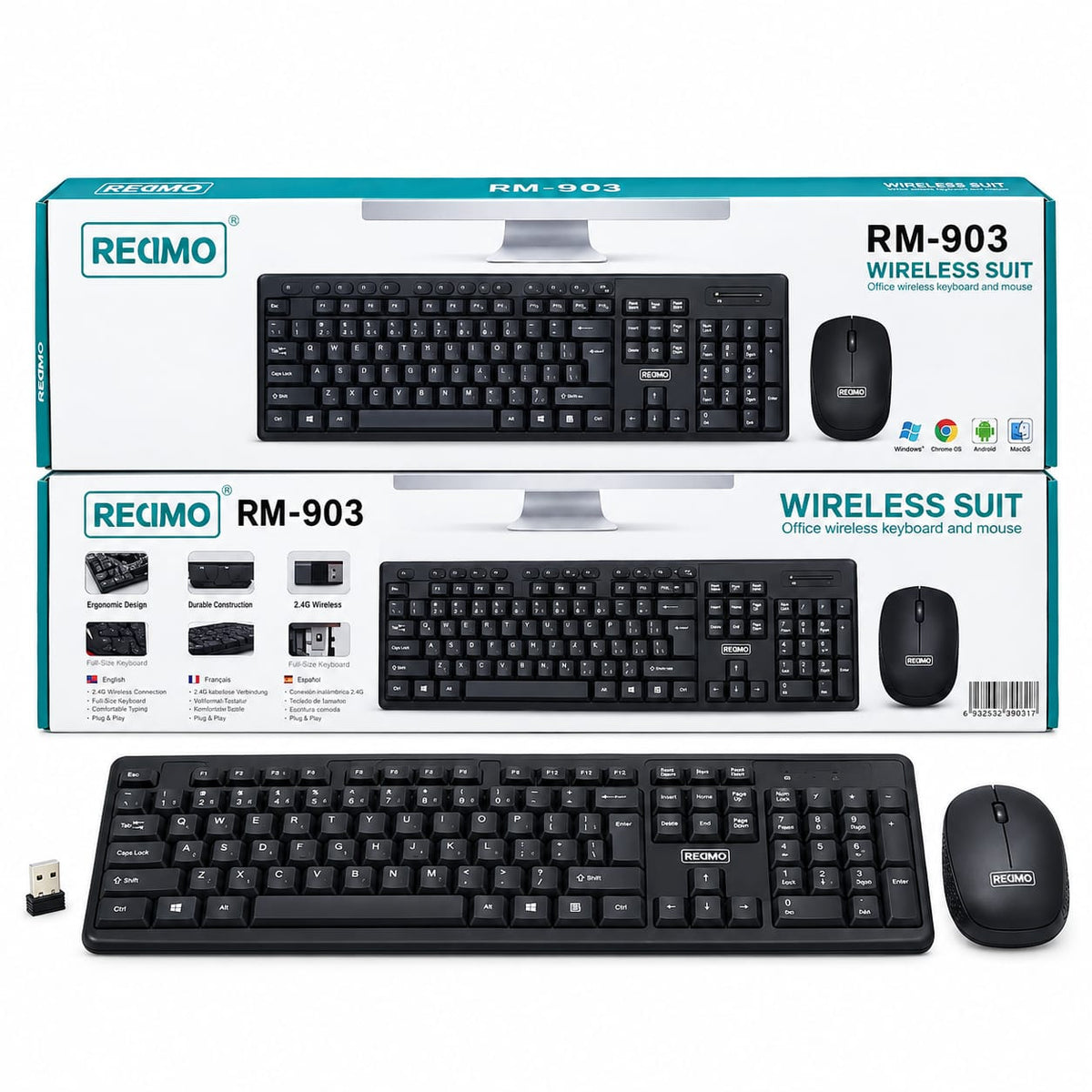 REDMO Wireless Keyboard & Mouse Combo RM-903