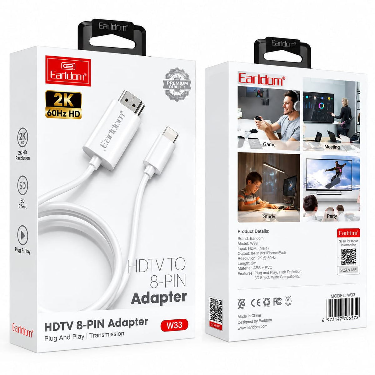 كابل Earldom HDMI إلى Lightning طراز W33
