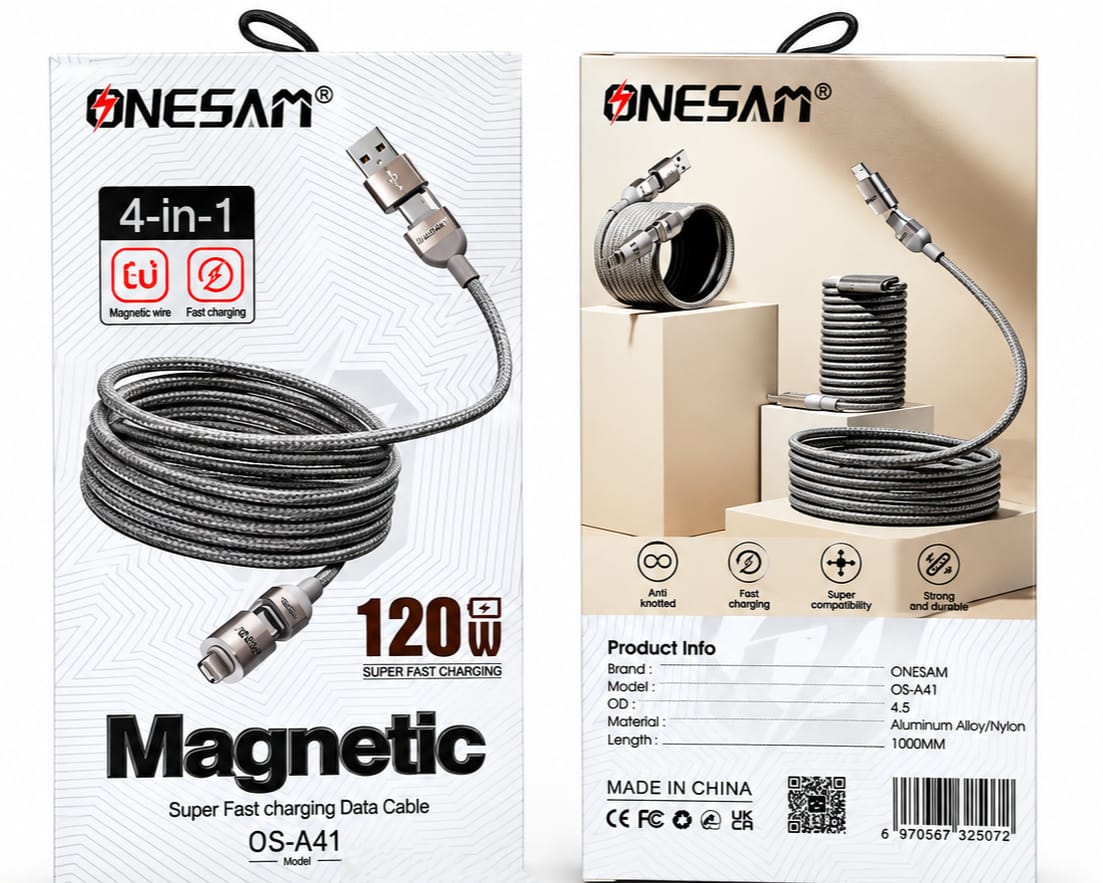 Onesam 4-in-1 Magnetic Fast Charging Cable A41