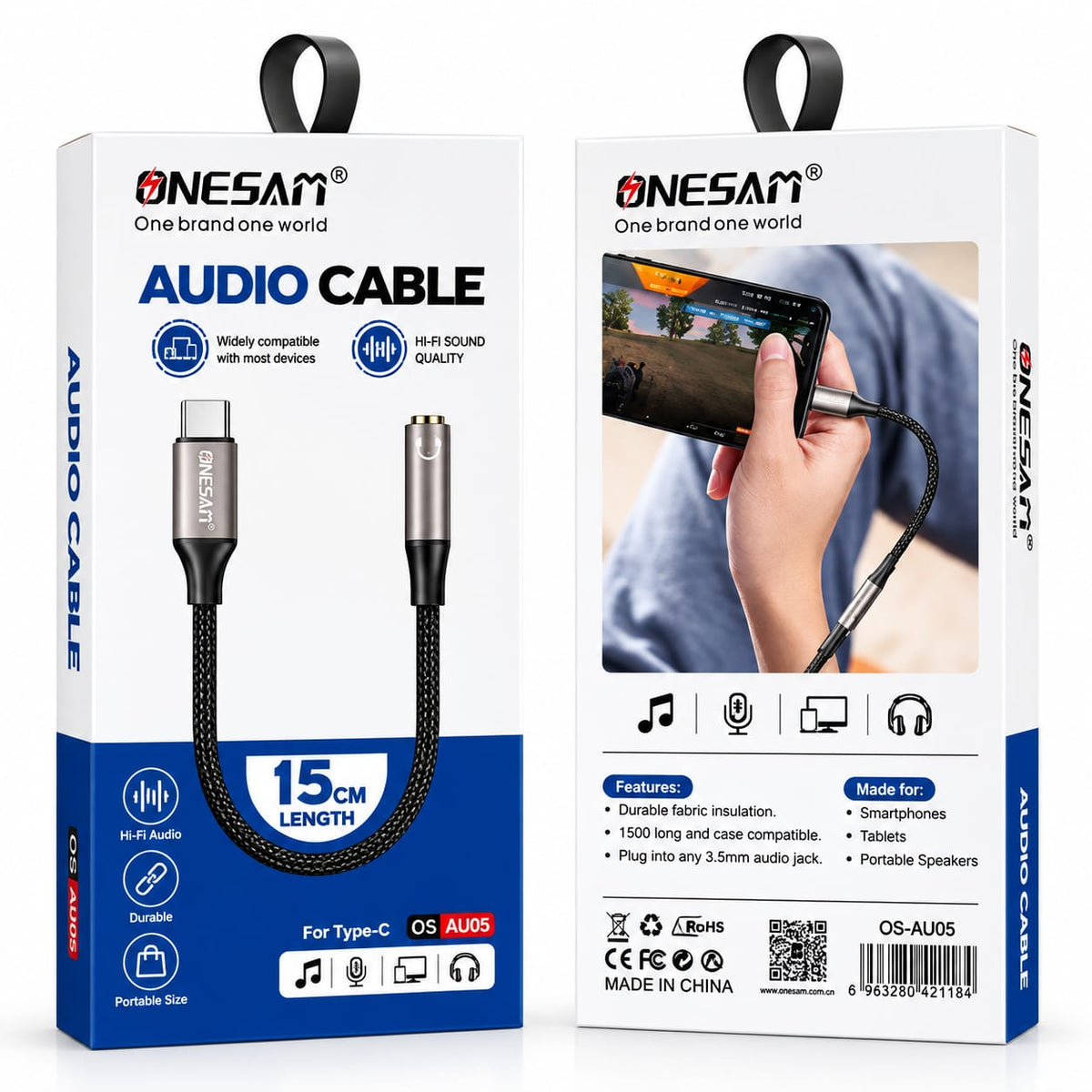Onesam Type-C to 3.5mm Audio Adapter AU05