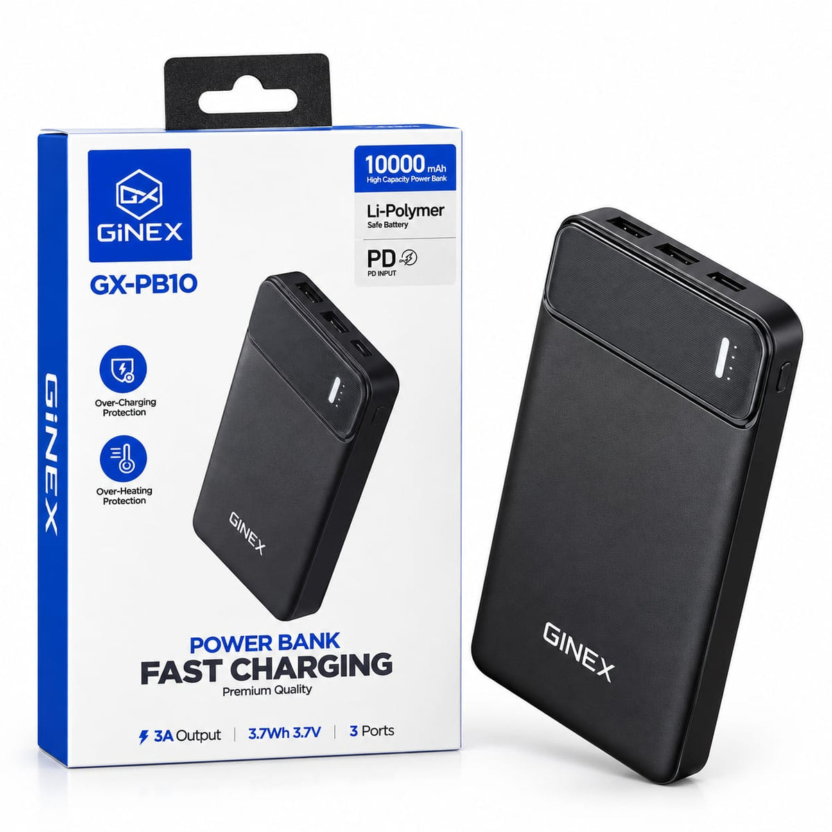 GiNEX 10,000mAh Fast Charging Power Bank PB10