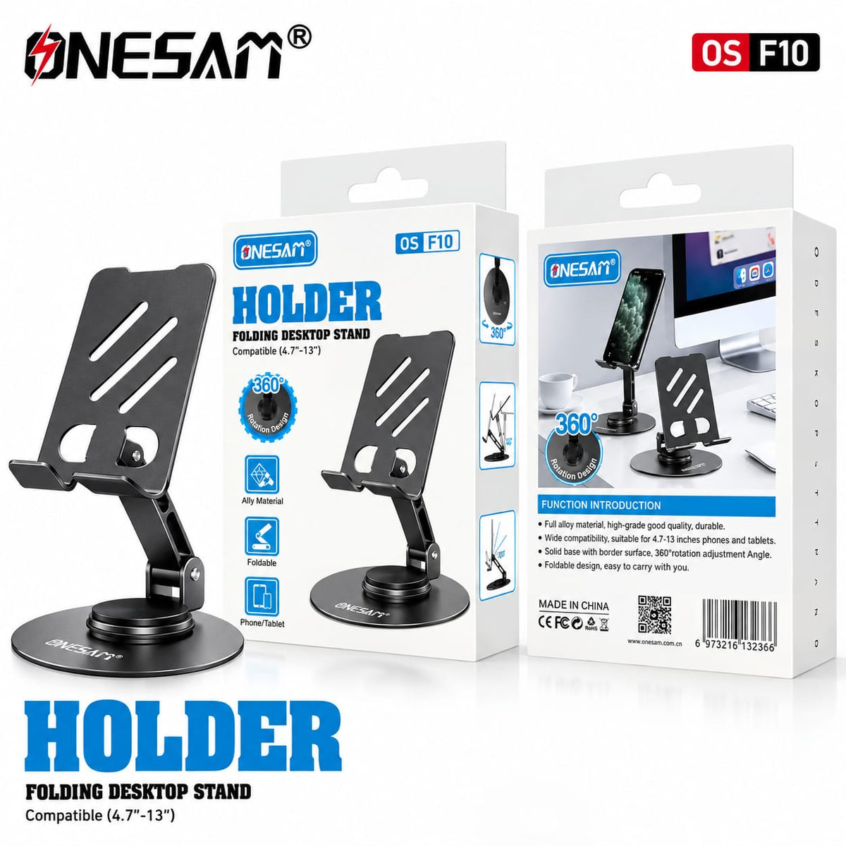 Onesam Folding Desktop Phone Stand F10