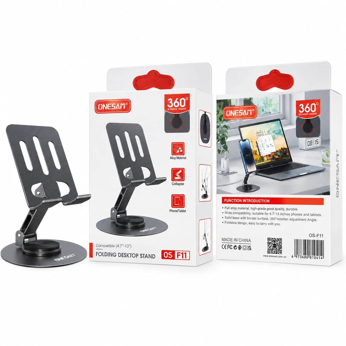 Onesam 360° Folding Desktop Phone Stand F11