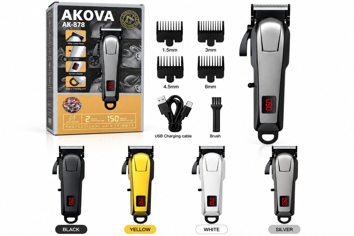 AKOVA Professional Rechargeable Hair Trimmer AK-878