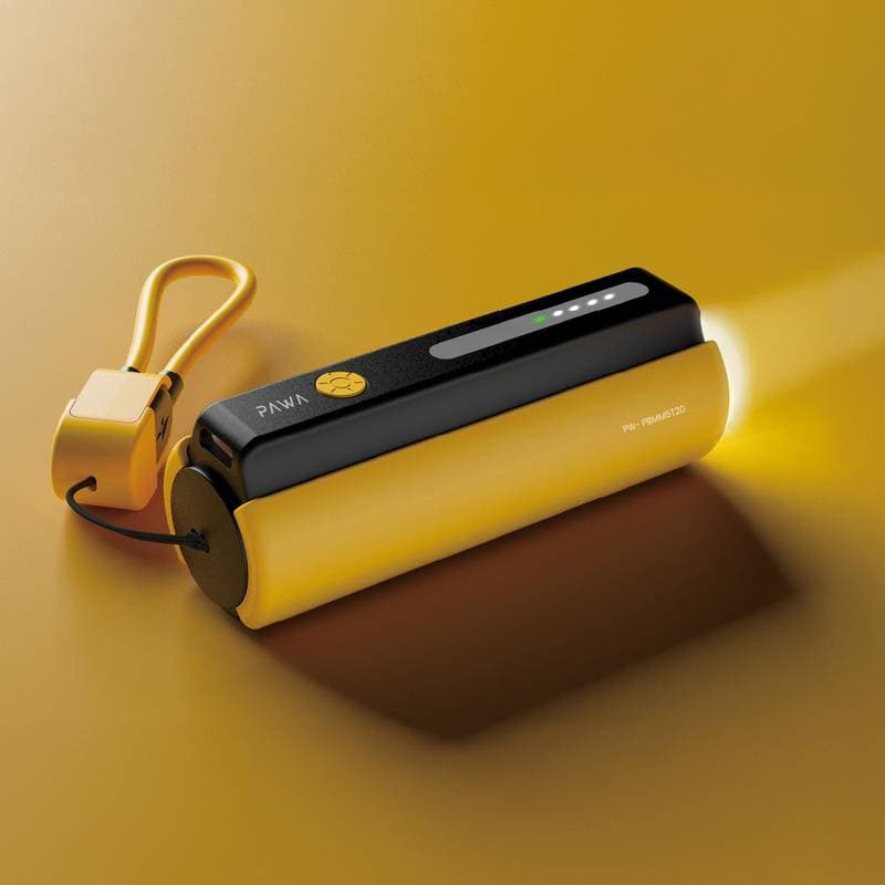 Pawa Micro Mini Powerbank With Torch & Built-In Cable