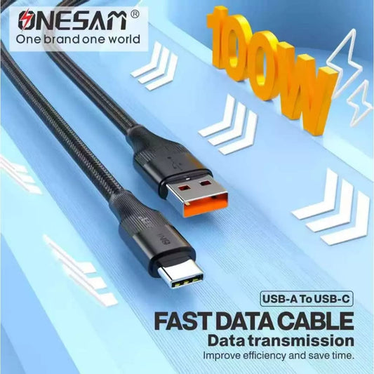 Onesam 100W Fast Charing Cable USB A to Type-C 1 Meter CA16