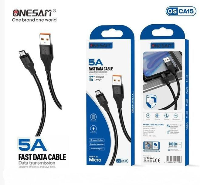 Onesam 5A Fast Charing Cable USB A to Micro 1 Meter CA15