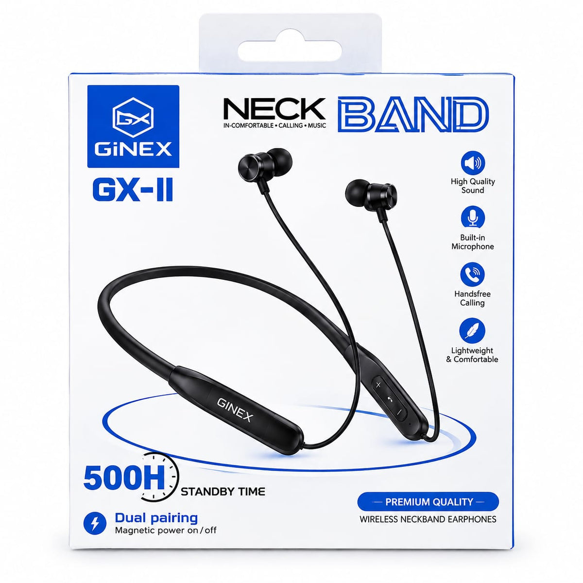 GiNEX Neckband Bluetooth Earphones GX-II