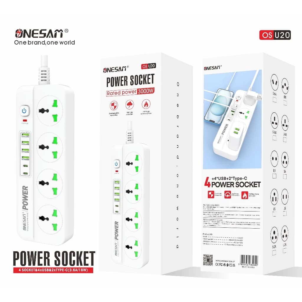 Onesam 3000W Power Extension OS-U20