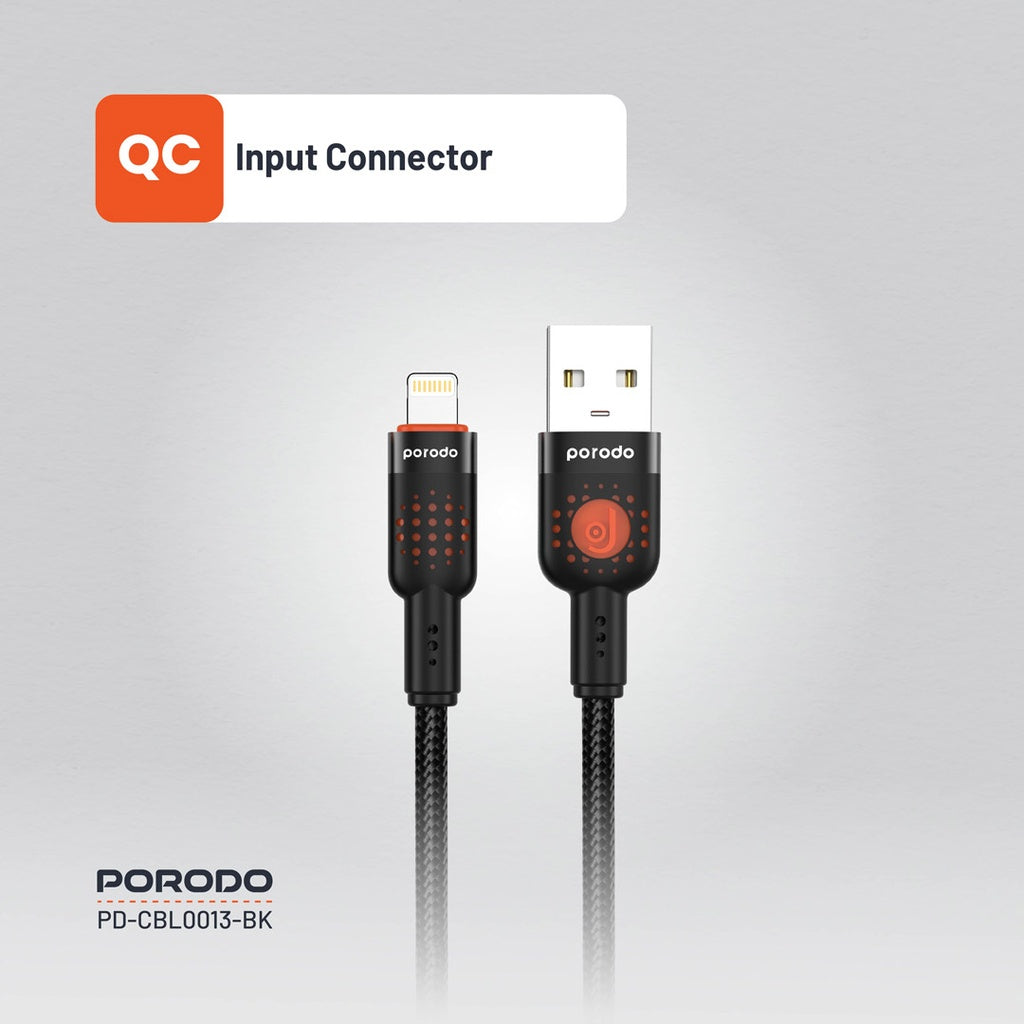 Porodo Braided Cable USB-A to Lightning