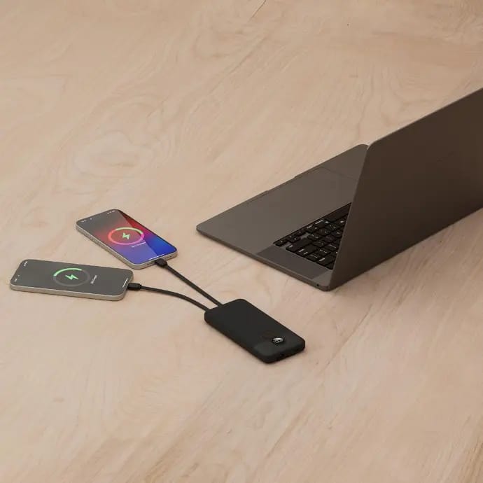 Porodo 10000mAh Powerbank Integrated Cable