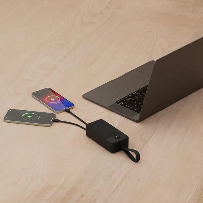 Porodo 30000mAh Powerbank Integrated Cable