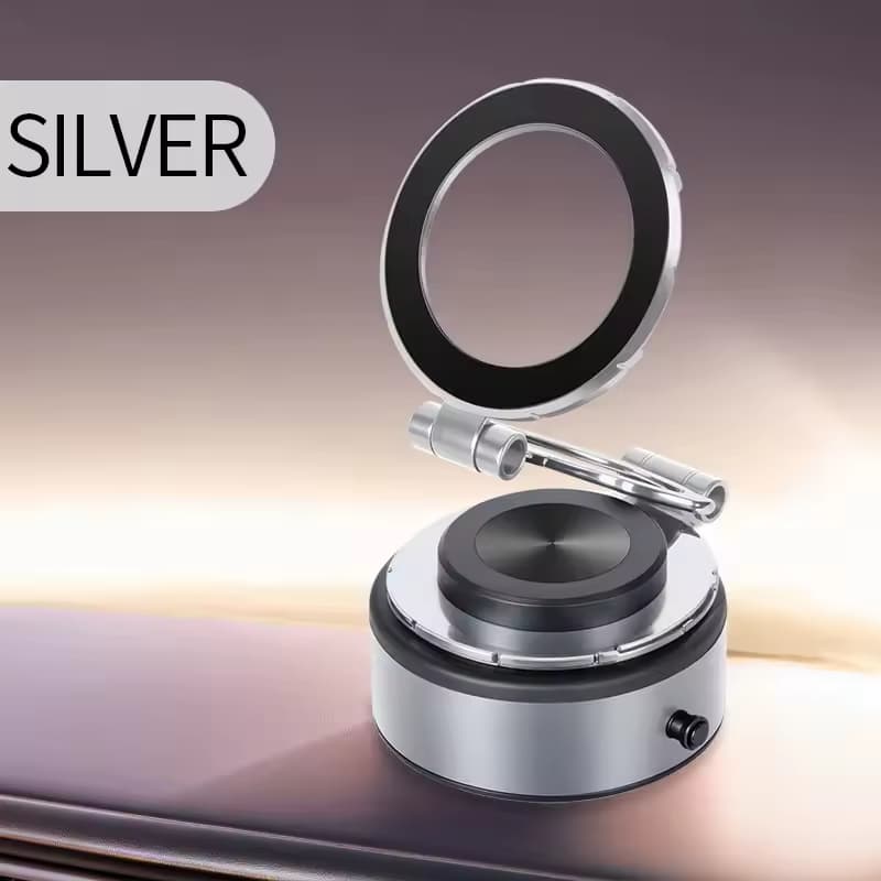360° Magnetic Vacuum Suction Rotation Foldable Car Phone Holder 65kpa