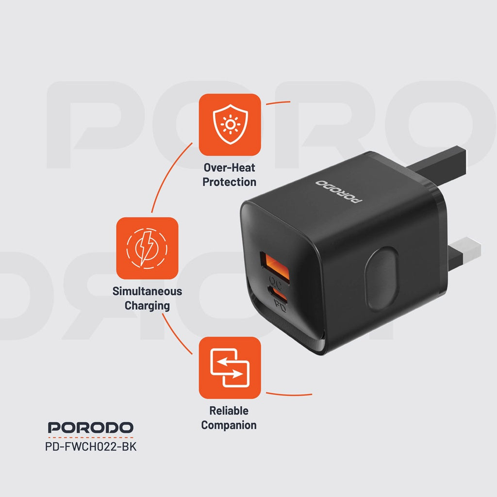 Porodo Dual port Wall Charger
