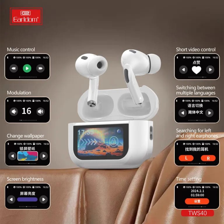 Earldom TWS Wireless Touch Screen Headphone TWS40