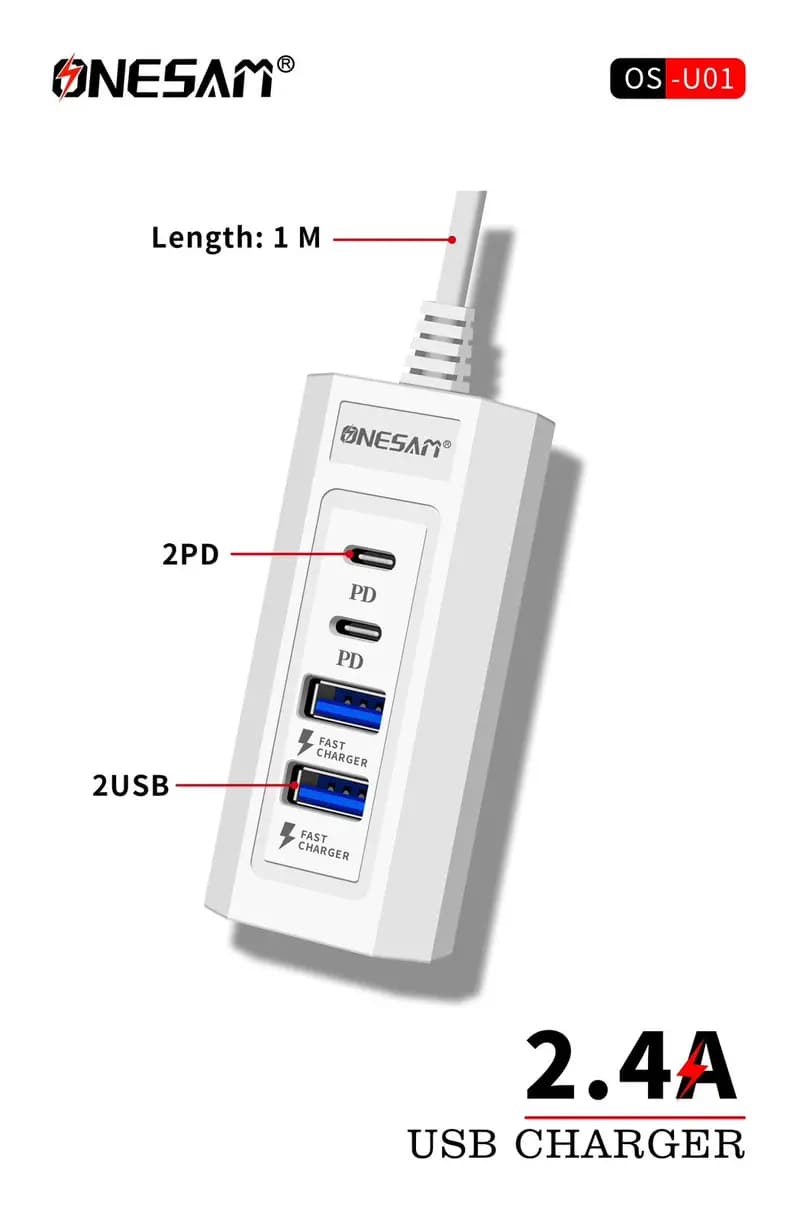 Onesam Extension board ULTRA HIGH FAST CHARGER-2PD+2USB OS-U01