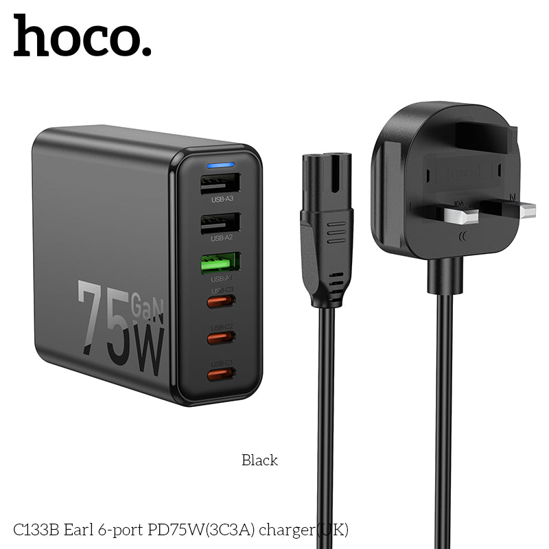 Hoco Charger C133B Earl 6 ports PD75W