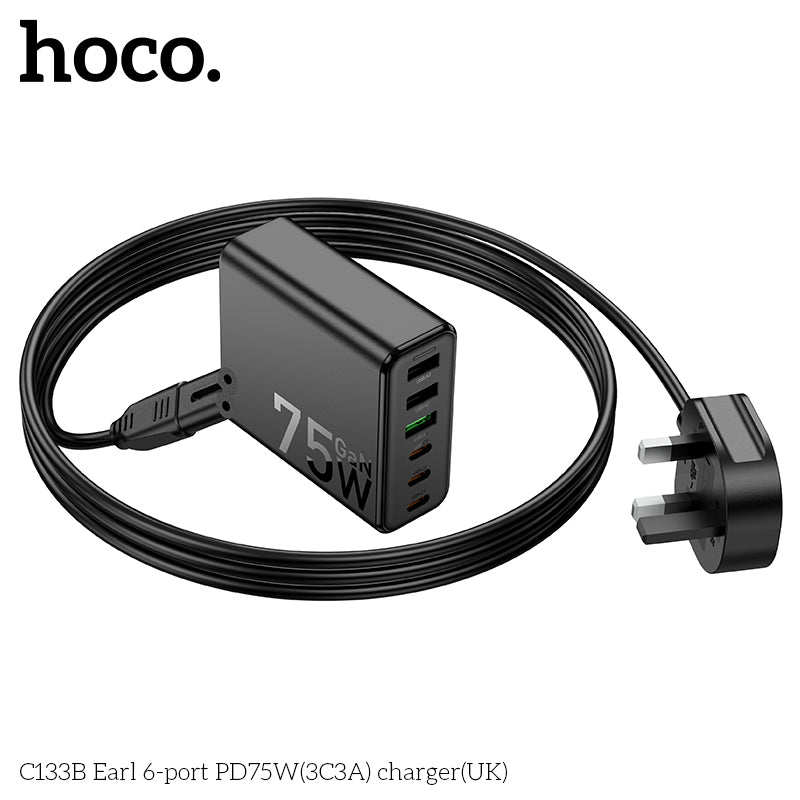 Hoco Charger C133B Earl 6 ports PD75W