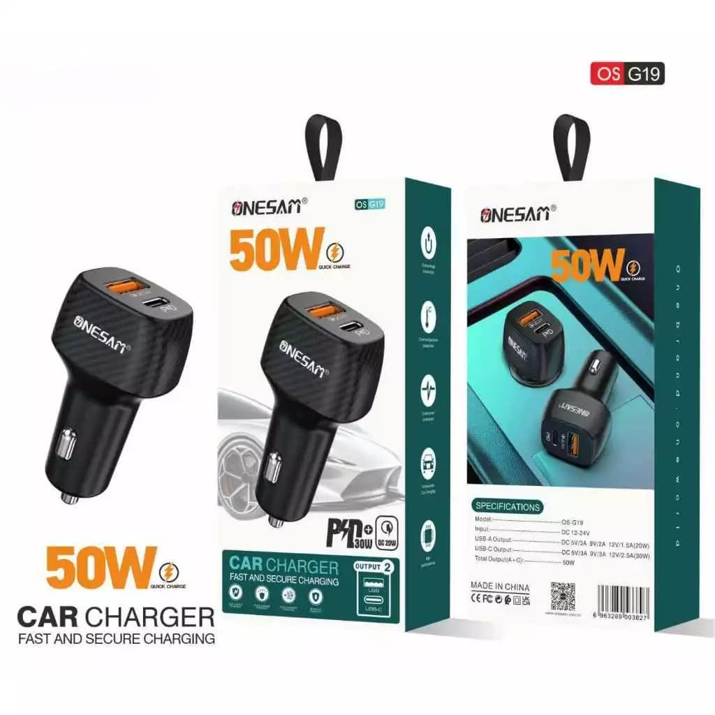 Onesam 50W Car Charger OS-G19