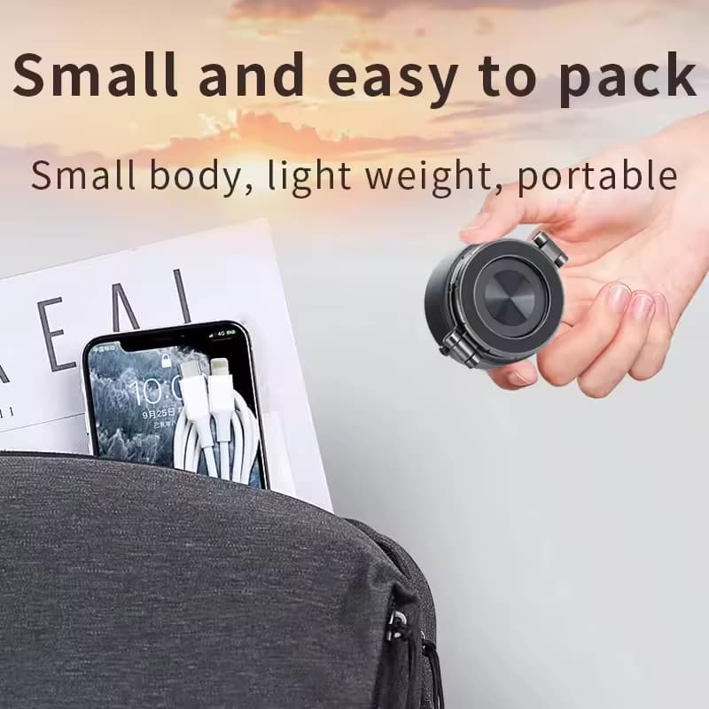 360° Magnetic Vacuum Suction Rotation Foldable Car Phone Holder 65kpa