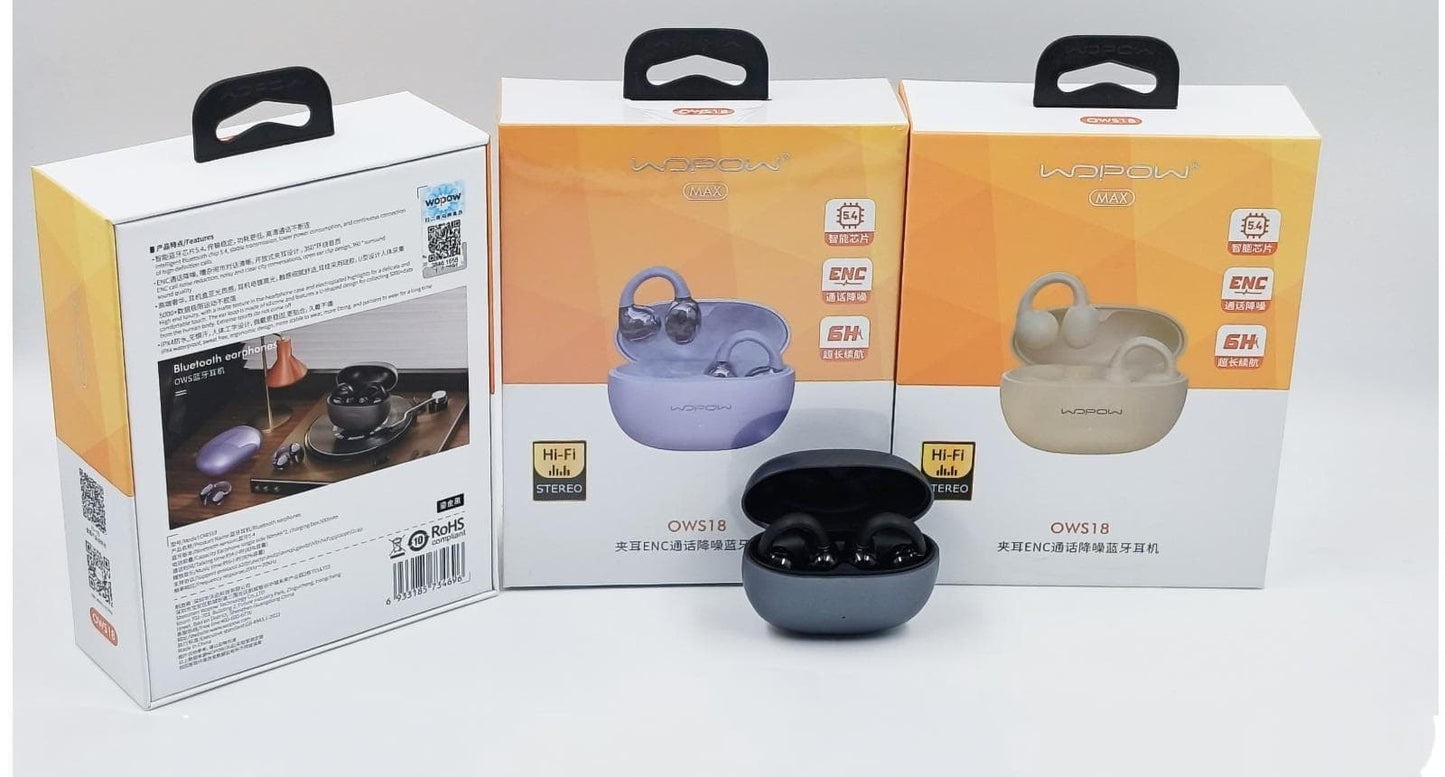 Wopow Ear Clip Bluetooth Headset OWS18