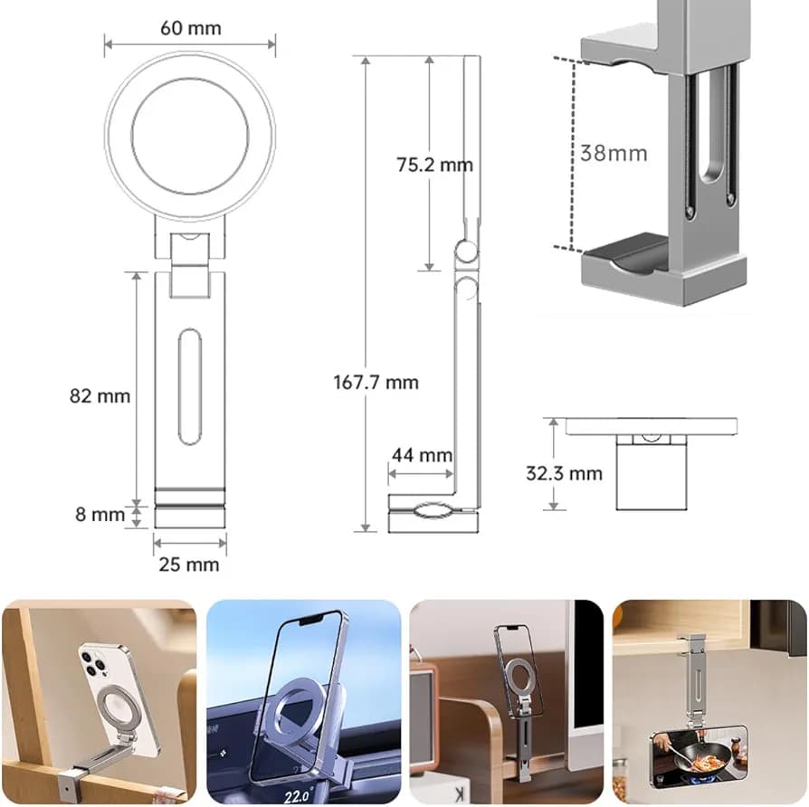 Aluminum Alloy Foldable Magnetic Phone Holder RT-999